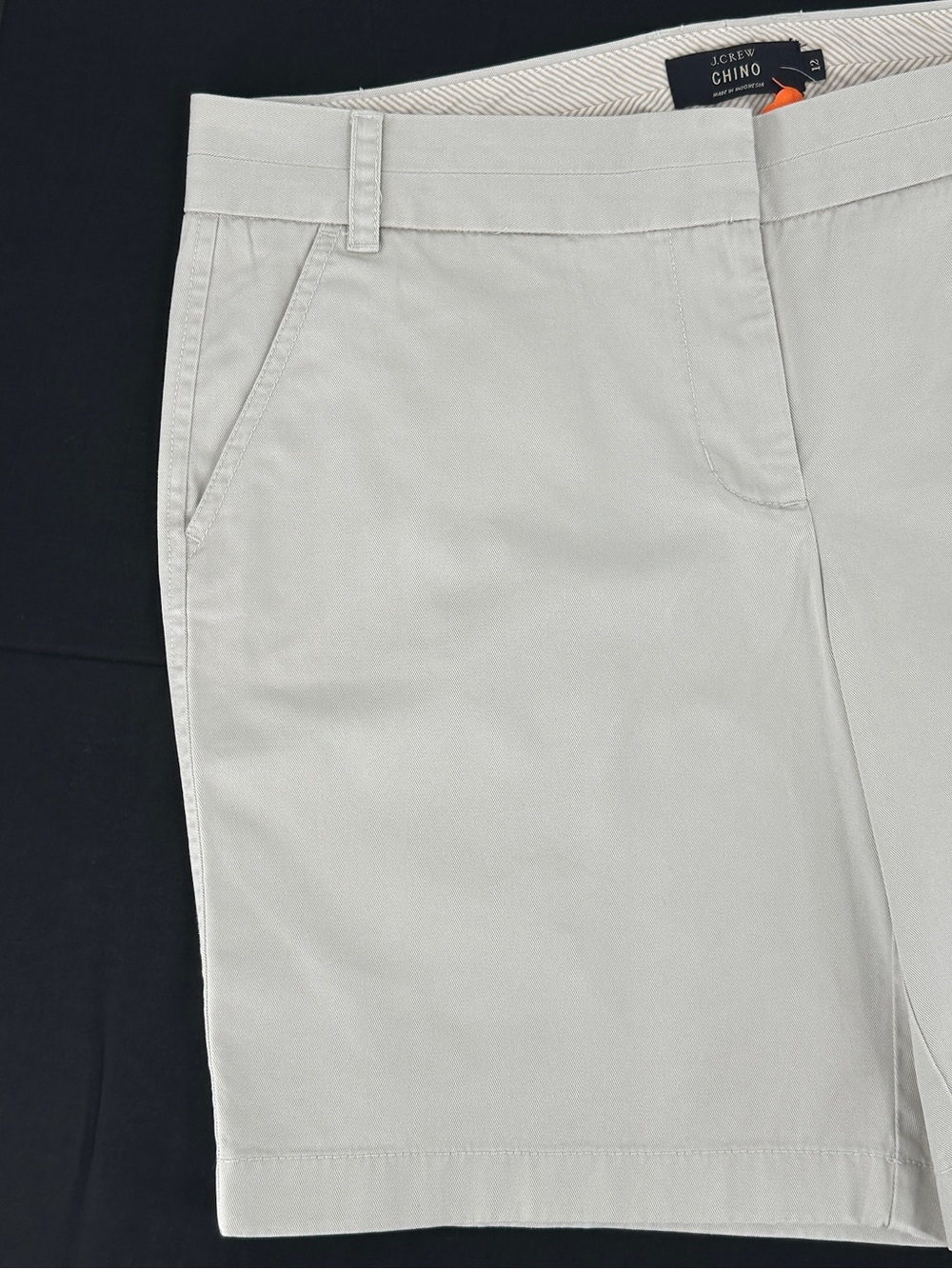 J.Crew Chino Shorts NWT Light Stone Size 12 Classic Cotton
